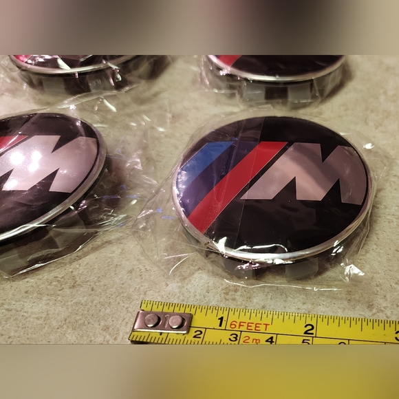 New Set Of 4 BMW M Series hubcap Center Caps Choose 56mm Or 68mm - Picture 5 of 7